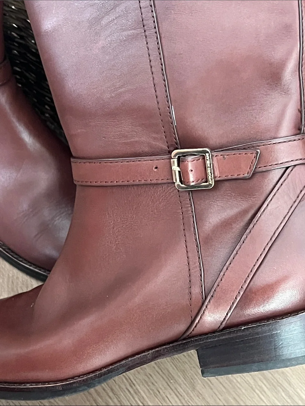 ANTONIO MELANI Brown Over-the-Knee Leather Boots